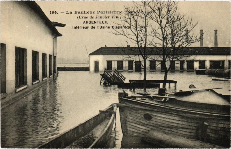 Carte postale ancienne Argenteuil Interieur de l'Usine Claparede France à Argenteuil