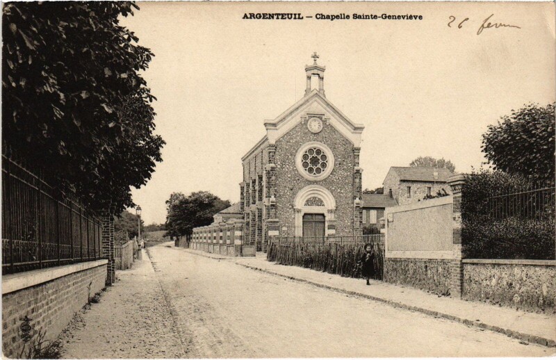 Carte postale ancienne Argenteuil Chapelle Sainte-Genevieve France à Argenteuil