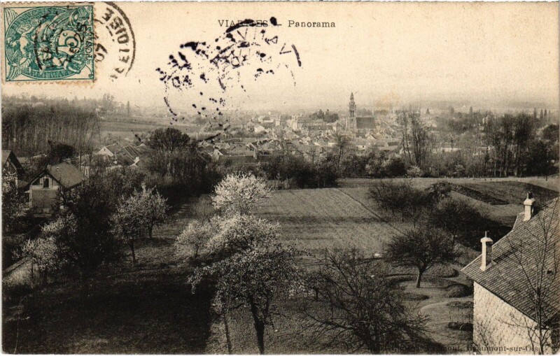 Carte postale ancienne Viarmes Panorama France à Viarmes