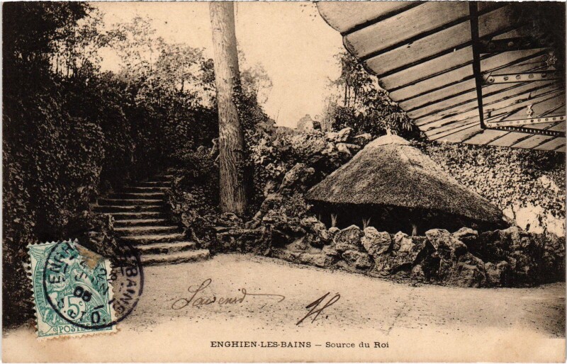 Carte postale ancienne Enghien les Bains Source du Roi France à Enghien-les-Bains
