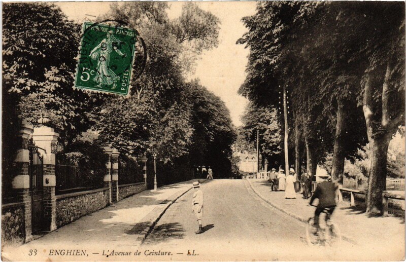 Carte postale ancienne Enghien les Bains L'Avenue de Ceinture France à Enghien-les-Bains