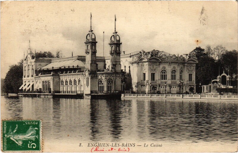 Carte postale ancienne Enghien les Bains Le Casino France à Enghien-les-Bains