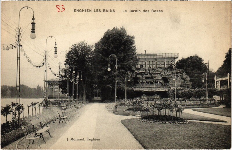 Carte postale ancienne Enghien les Bains Le Jardin des Roses France à Enghien-les-Bains