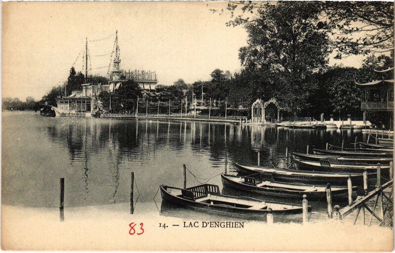 Carte postale ancienne Enghien les Bains Le Lac France à Enghien-les-Bains