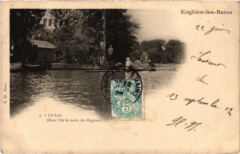 Carte postale ancienne Enghien les Bains Le Lac France à Enghien-les-Bains