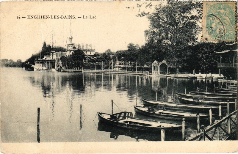Carte postale ancienne Enghien les Bains Le Lac France à Enghien-les-Bains