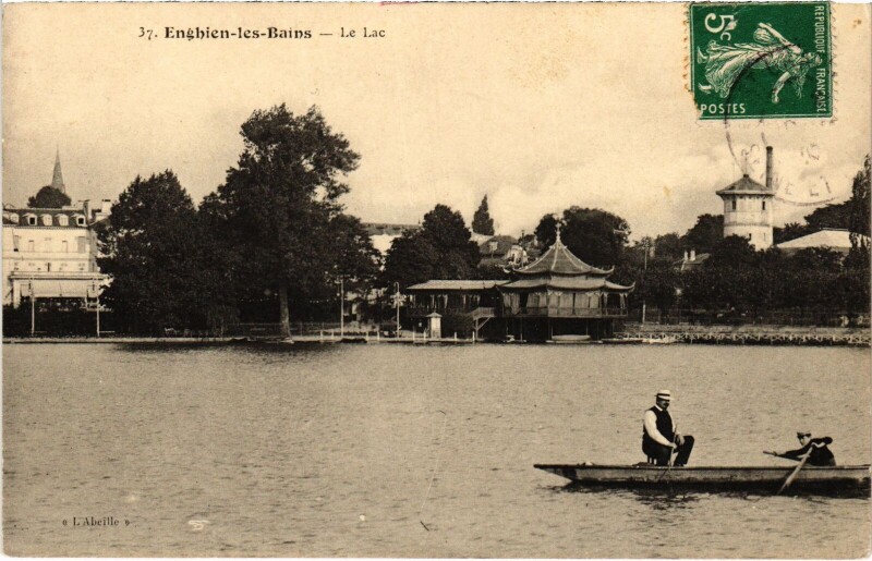 Carte postale ancienne Enghien les Bains Le Lac France à Enghien-les-Bains