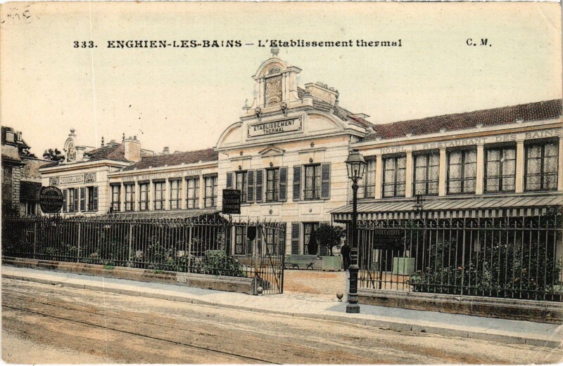 Carte postale ancienne Enghien les Bains L'Etablissement Thermal France à Enghien-les-Bains