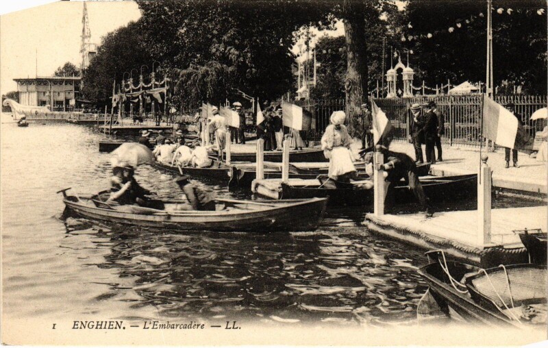 Carte postale ancienne Enghien les Bains L'Embarcadere France à Enghien-les-Bains