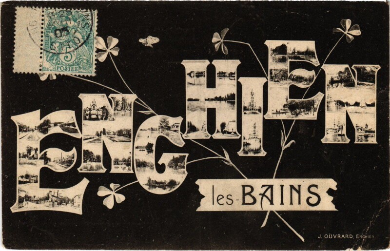 Carte postale ancienne Souvenir de Enghien les Bains France à Enghien-les-Bains
