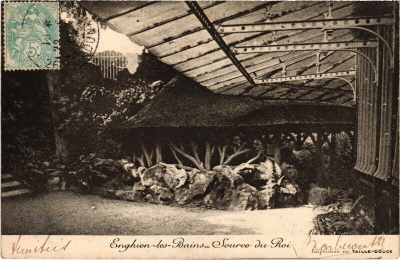 Carte postale ancienne Enghien les Bains Source du Roi France à Enghien-les-Bains