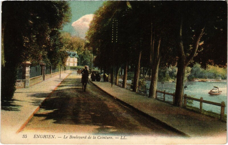 Carte postale ancienne Enghien les Bains Le Boulevard de la Ceinture France à Enghien-les-Bains