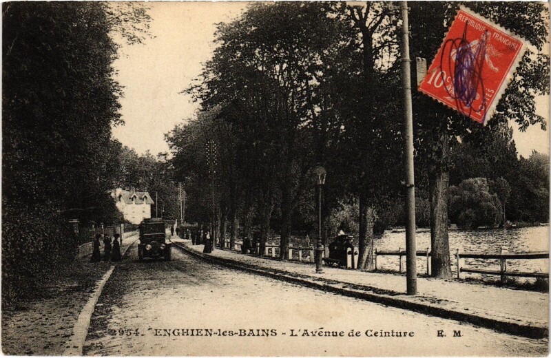 Carte postale ancienne Enghien les Bains L'avenue de Ceinture France à Enghien-les-Bains