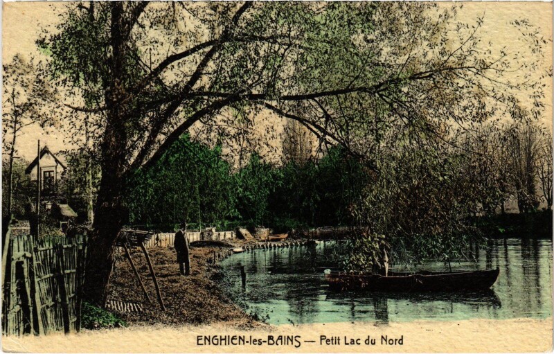 Carte postale ancienne Enghien les Bains Petit Lac du Nord France à Enghien-les-Bains