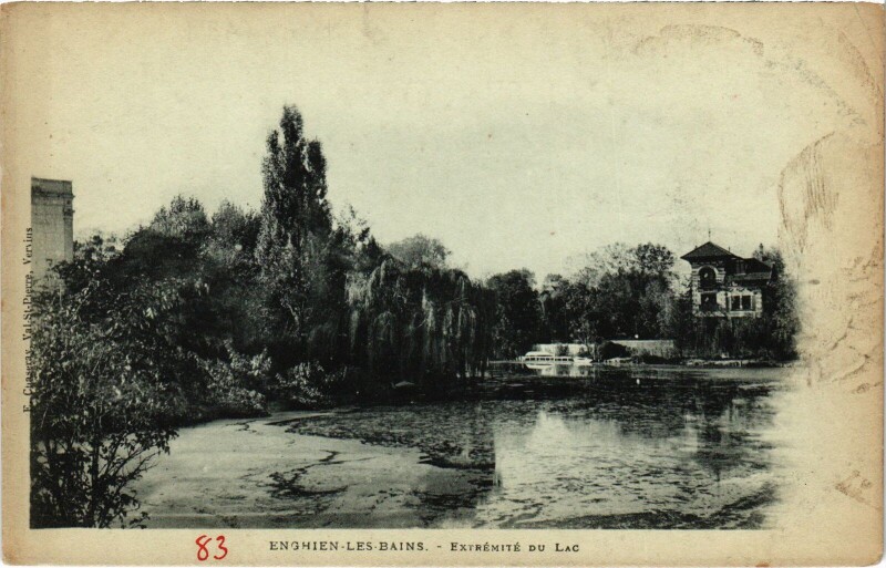 Carte postale ancienne Enghien les Bains Extremite du Lac France à Enghien-les-Bains