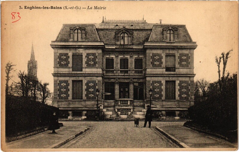 Carte postale ancienne Enghien les Bains La Mairie France à Enghien-les-Bains