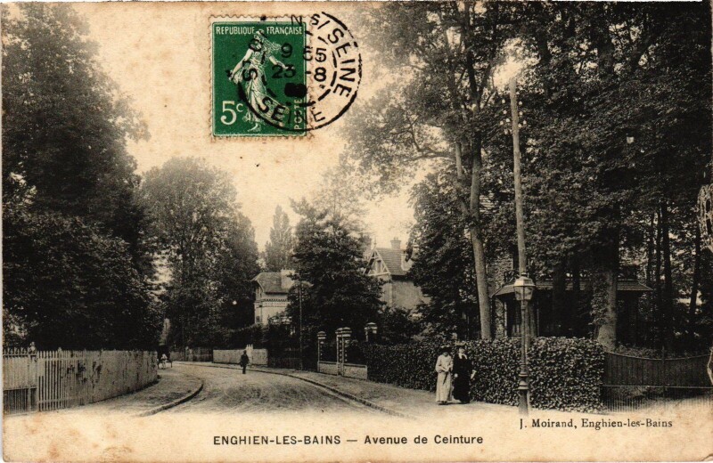 Carte postale ancienne Enghien les Bains Avenue de Ceinture France à Enghien-les-Bains