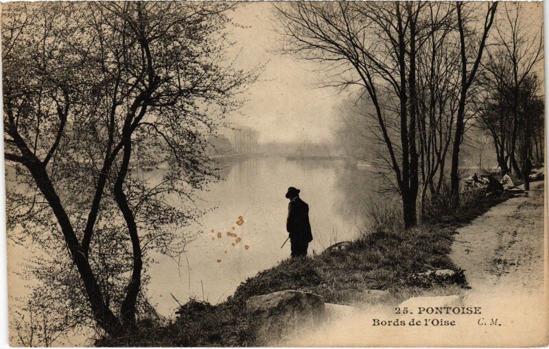 Carte postale ancienne Pontoise Bords de l'Oise France à Pontoise