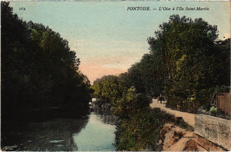Carte postale ancienne Pontoise L'Oise a l'Ile Saint-Martin France à Pontoise
