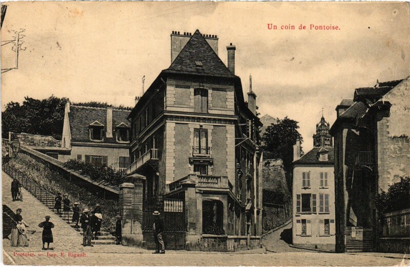 Carte postale ancienne Pontoise Un Coin France à Pontoise