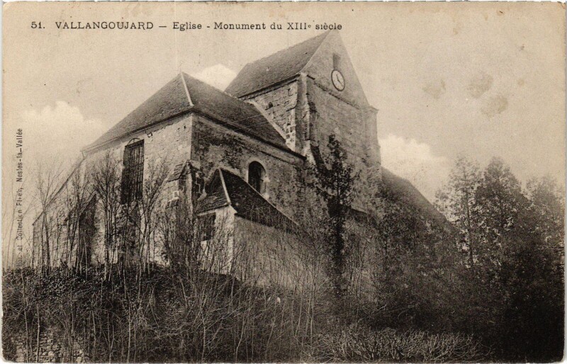 Carte postale ancienne Vallangoujard Eglise, Monument du XIIe siecle France à Vallangoujard