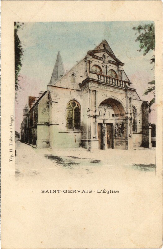 Carte postale ancienne Saint-Gervais L'Eglise France à Saint-Gervais