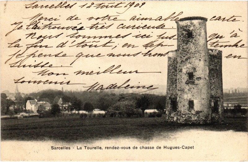 Carte postale ancienne Sarcelles La Tourelle, rendez-vous de chasse France à Sarcelles