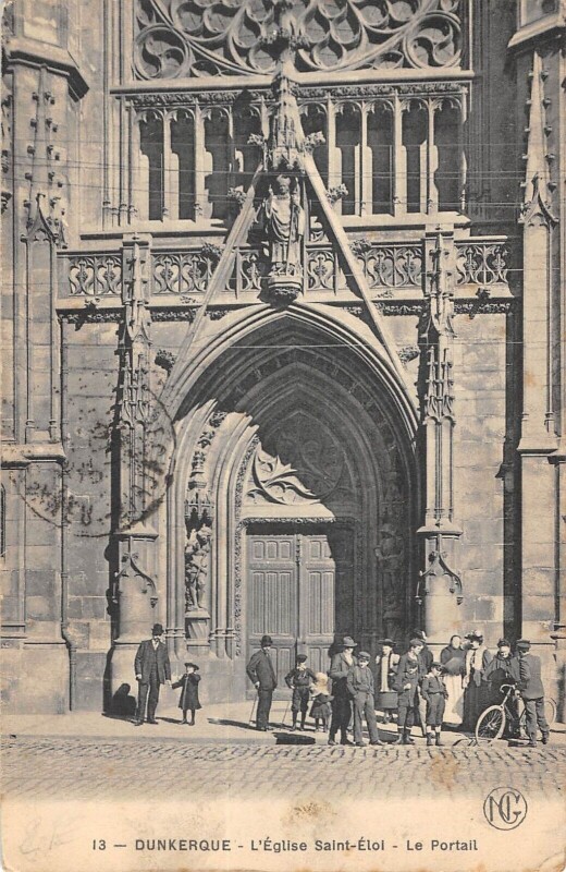 Carte postale ancienne Dunkerque Eglise Saint Eloi à Dunkerque