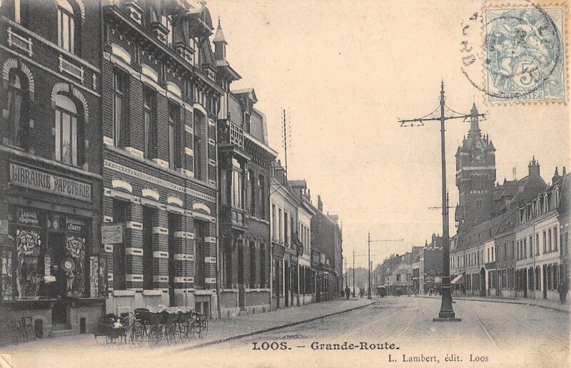 Carte postale ancienne Loos Grande Route