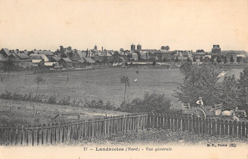 Carte postale ancienne Landrecies Vue Generale à Landrecies