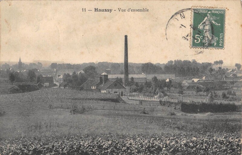 Carte postale ancienne Haussy Vue D'Ensemble à Haussy