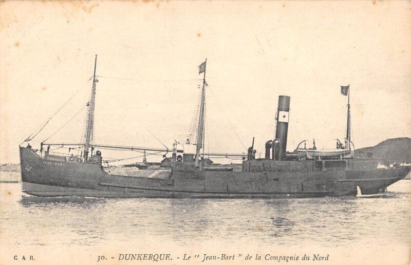 Carte postale ancienne Dunkerque Le Jean Bart De La Compagnie Du Nord à Dunkerque