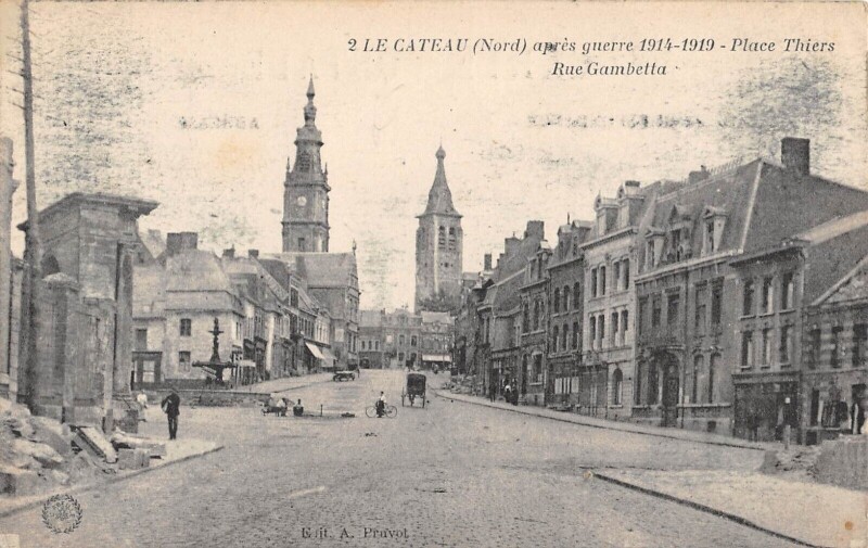 Carte postale ancienne Le Cateau Rue Gambetta