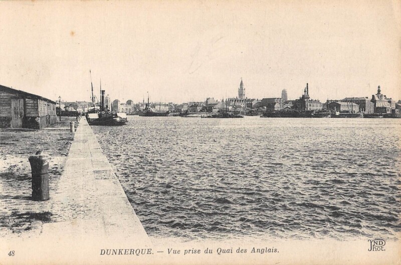 Carte postale ancienne Dunkerque Vue Prise Du Quai Des Anglais à Dunkerque