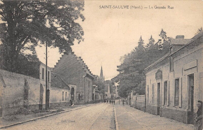 Carte postale ancienne Saint Saulve La Grande Rue / Cliche Rare à Saint-Saulve