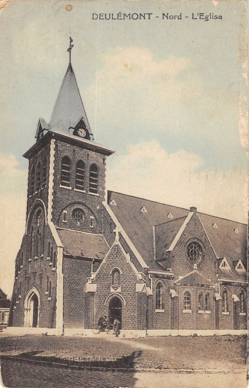 Carte postale ancienne Deulemont L'Eglise