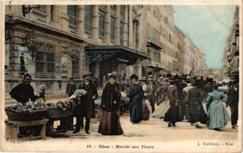 Carte postale ancienne Nice Marché aux Fleurs