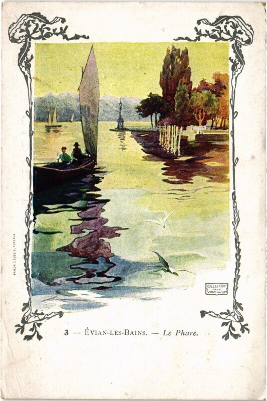 Carte postale ancienne Evian-les-Bains Le Phare