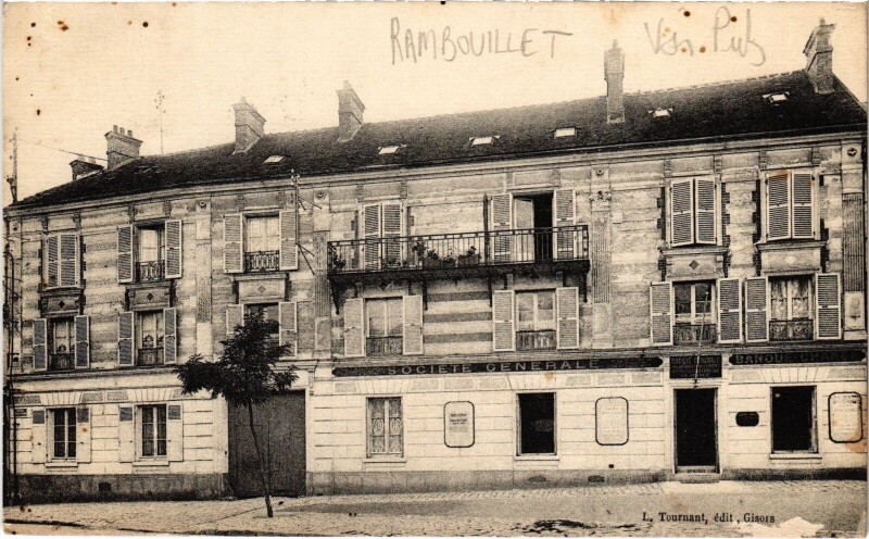 Carte postale ancienne Rambouillet Soc. générale Place Félix-Faure à Rambouillet