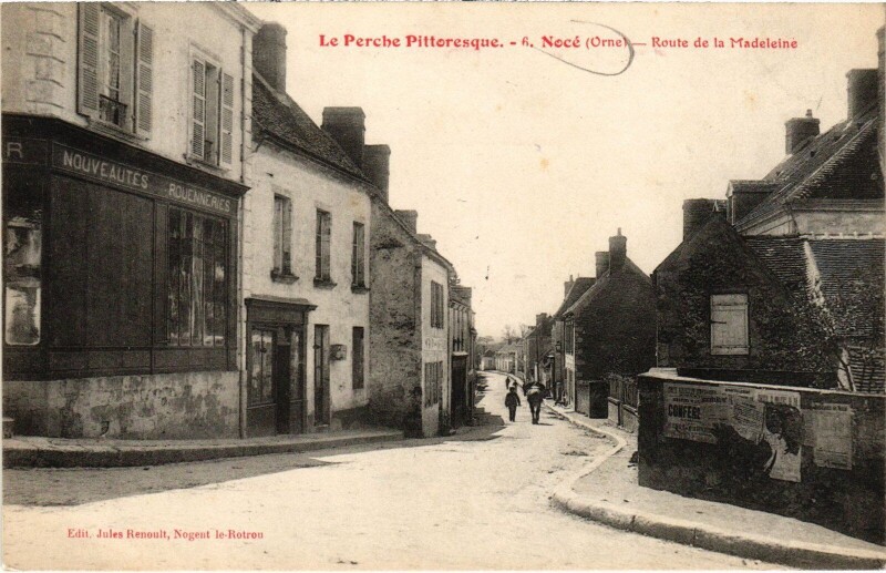 Carte postale ancienne Nocé Route de la madeleine