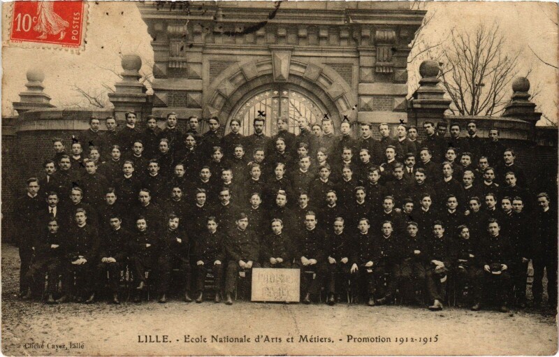 Carte postale ancienne Lille Ecole nationale d'Arts et Métiers 1912-1915 à Lille