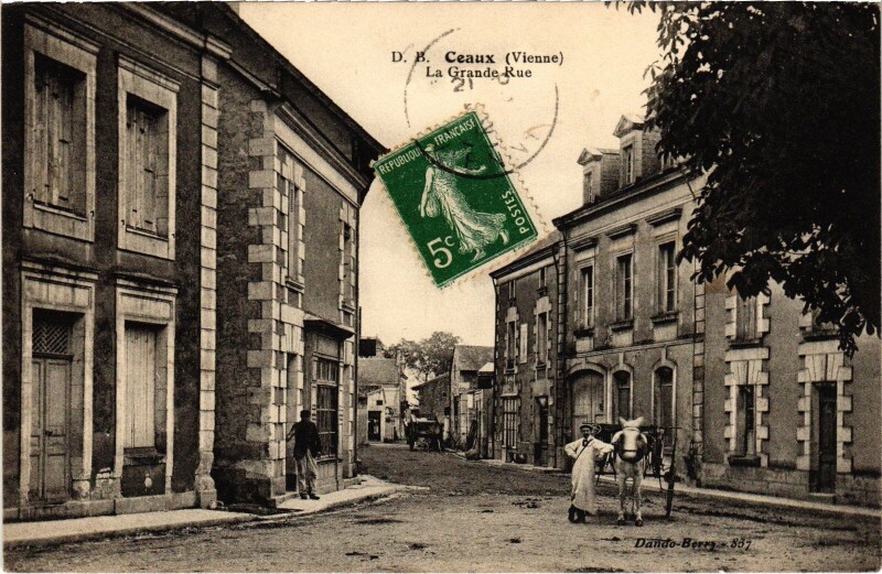 Carte postale ancienne Ceaux Grande Rue