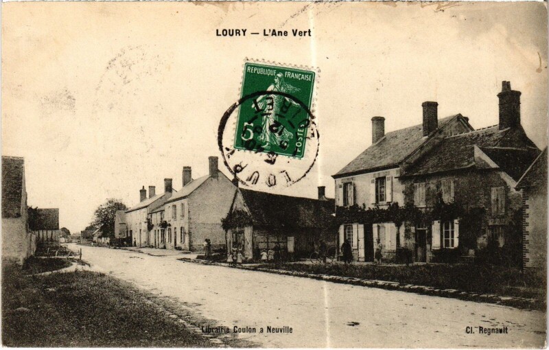 Carte postale ancienne Loury Ane Vert à Loury