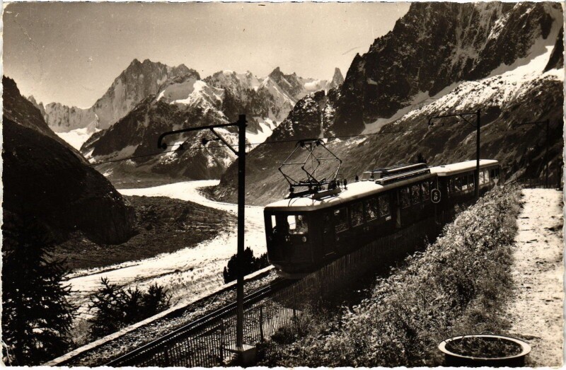 Carte postale ancienne Railway Chamonix Chemin de fer de la Mer de Glace