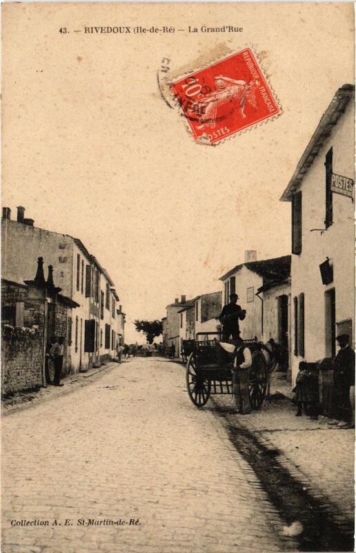 Carte postale ancienne Rivedoux La grande Rue