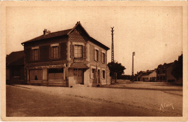 Carte postale ancienne Tracy-le-Val Hotel-Restaurant Maison Henry à Tracy-le-Val