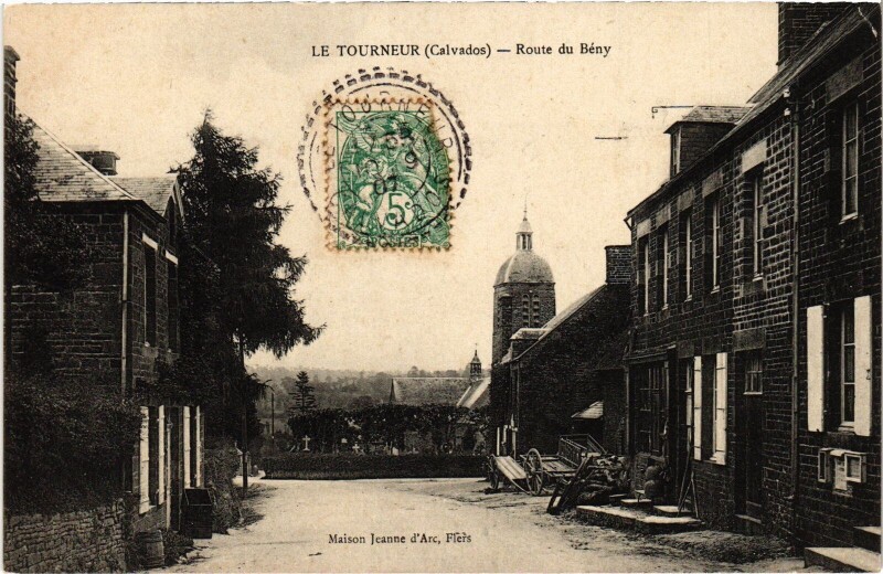 Carte postale ancienne Le Tourneur Route du Bény