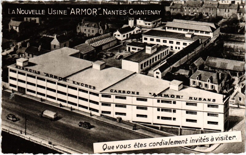 Carte postale ancienne Nantes Chantenay Nouvelle usine Armor à Nantes