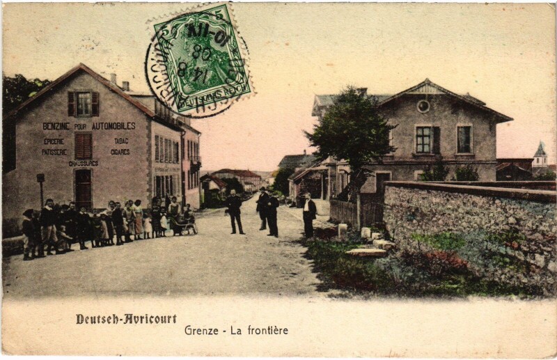 Carte postale ancienne Deutsch-Avricourt La frontiere à Avricourt