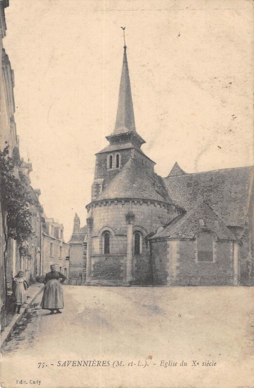 Carte postale ancienne Savennieres Eglise